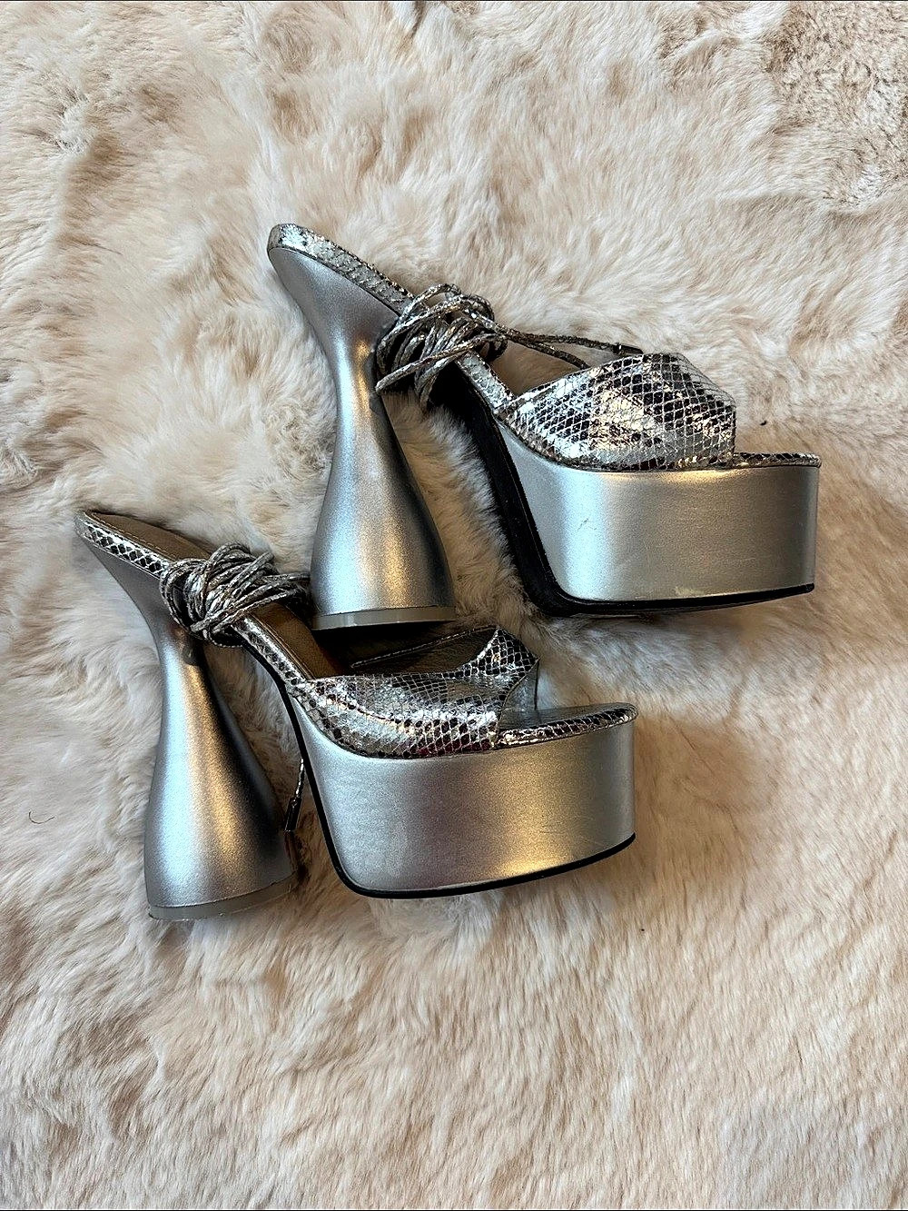 Silver Platform Heels